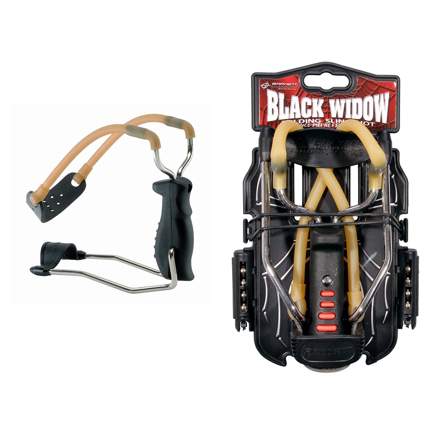 Black Widow slingshot catapult with wrist brace + FREE AMMO