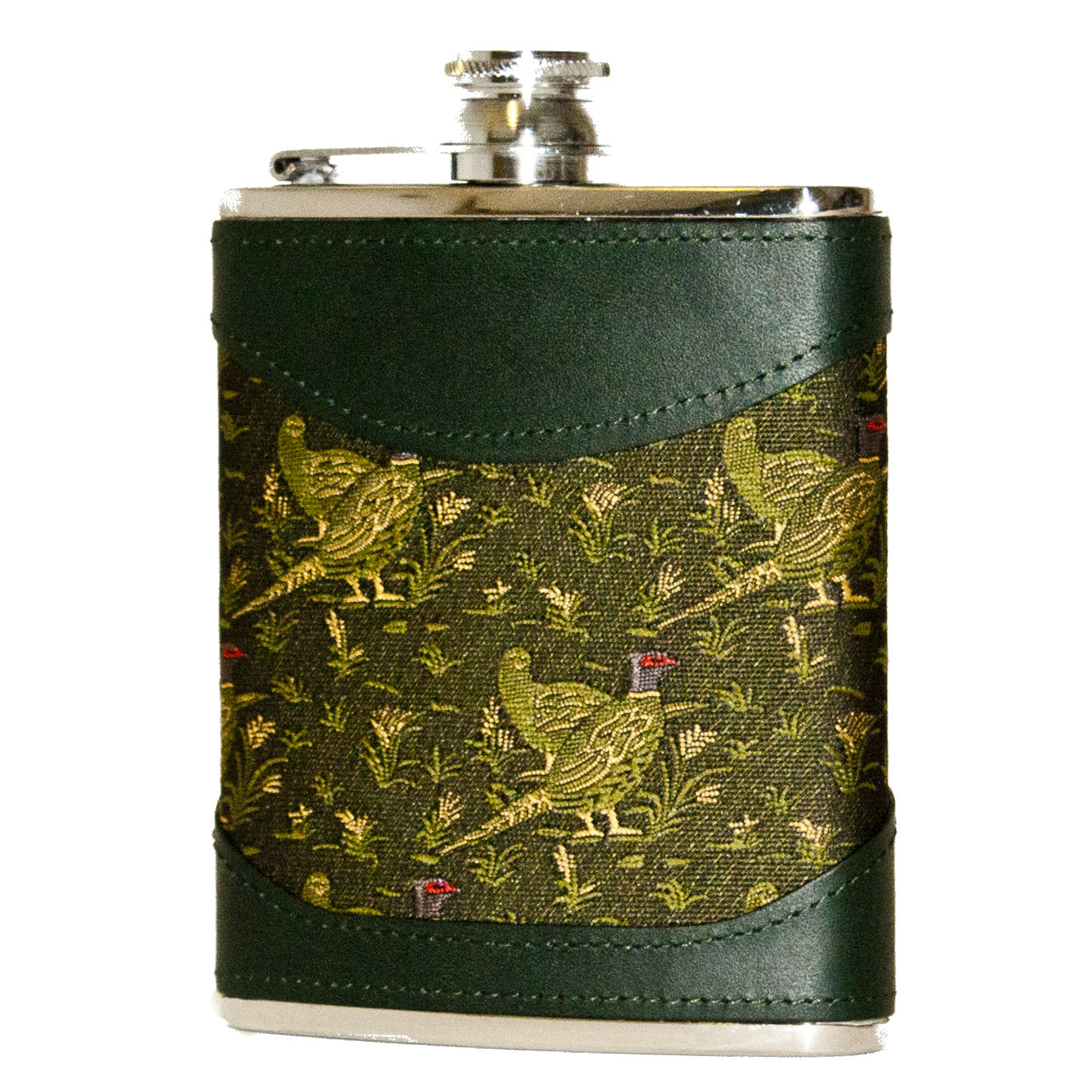 Bisley hip flask 4oz 6oz pewter or stainless steel shooting whisky