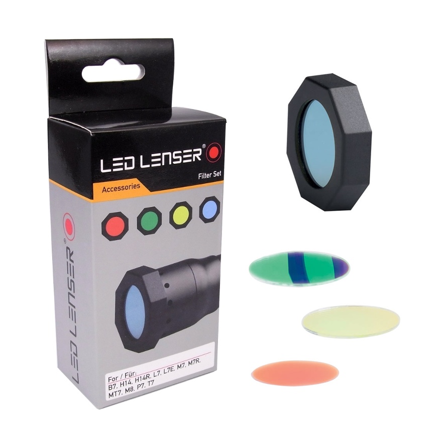 LED Lenser P7,T7,M7,M7R - Anti-Roll Filter Set - genuine accessory - official LED Lenser stockist