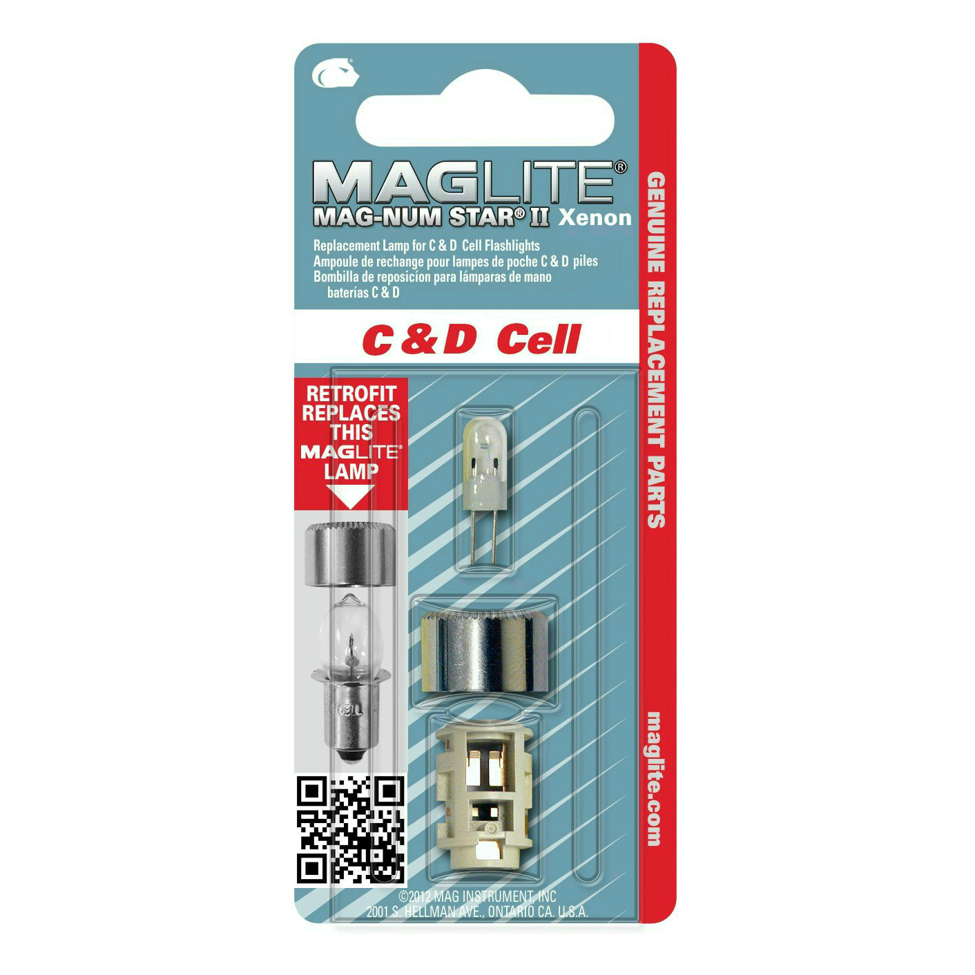 Maglite torch - Magnum Star II Xenon bulb - 5 Cell torch - single bulb pack - official Maglite stockist