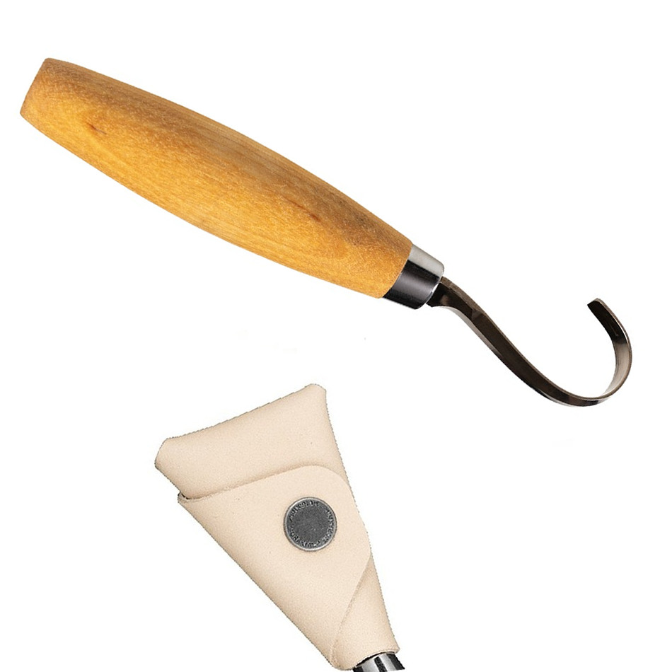Mora 164 S Stainless Steel spoon carving tool right handed hook with Mora pouch - official  stockist