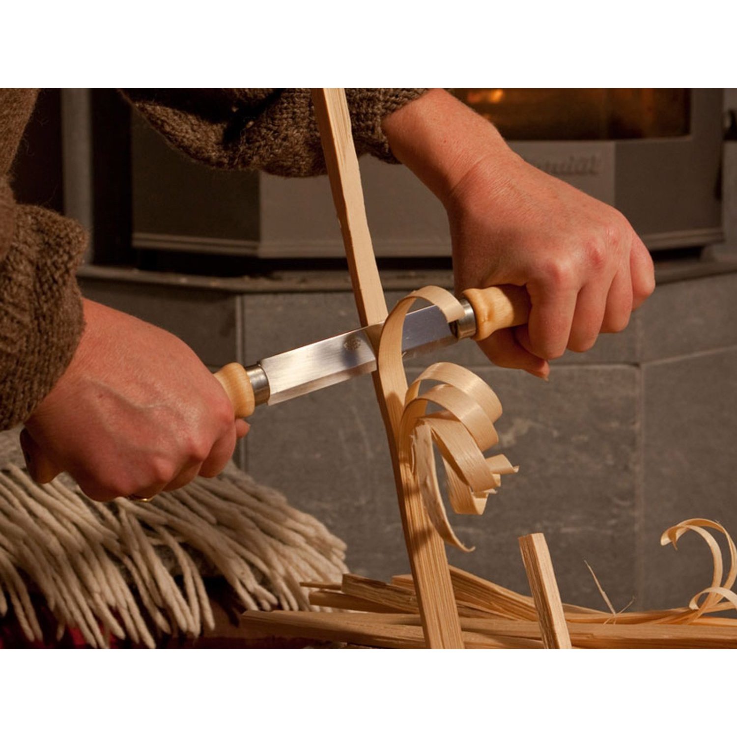 Mora 220 Classic Wood Splitting Knife drawknife pushknife Made in